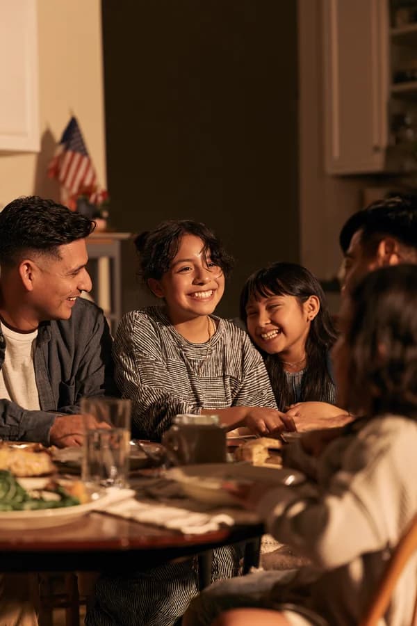 Family dinner celebration